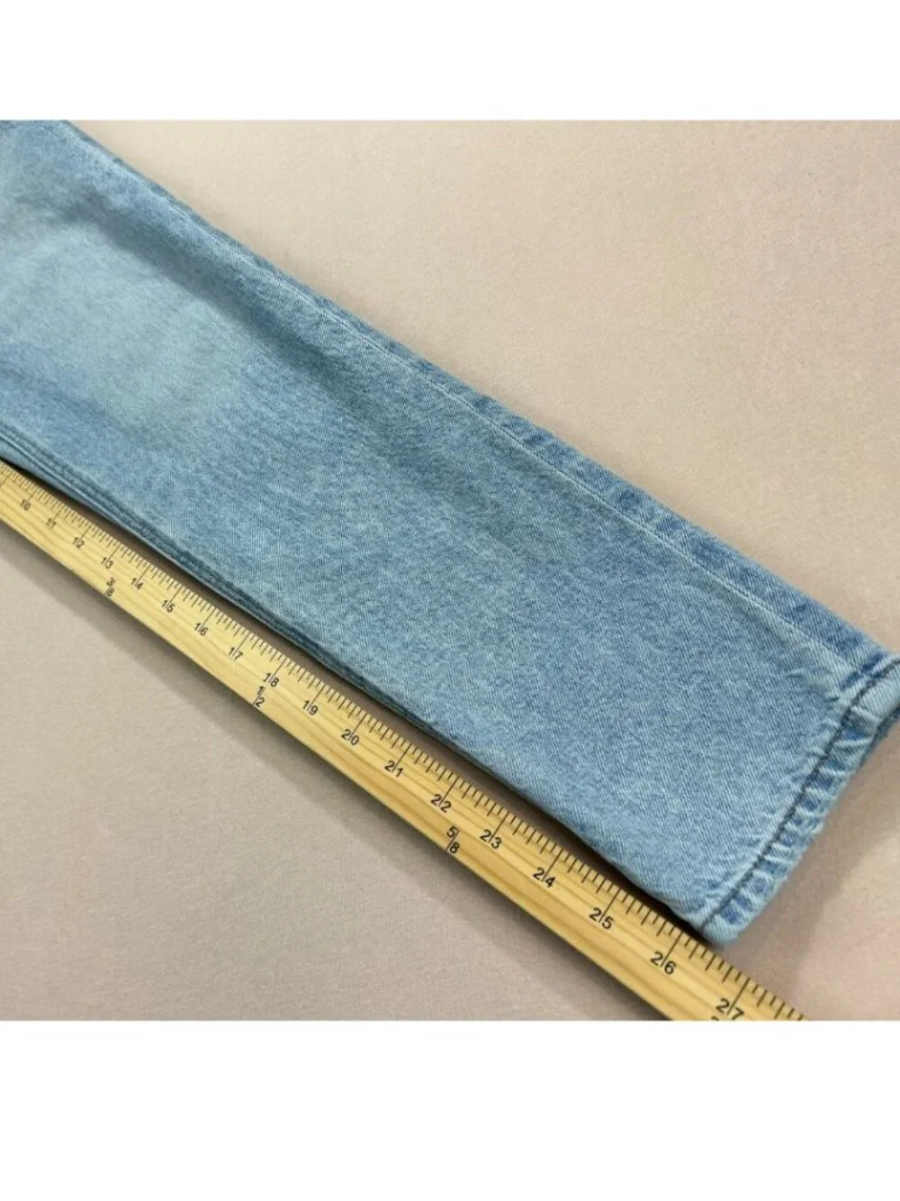 American Eagle Jeans Womens Size 0 Blue Denim Mid Rise Strigid MOM Stretch - Picture 13 of 14
